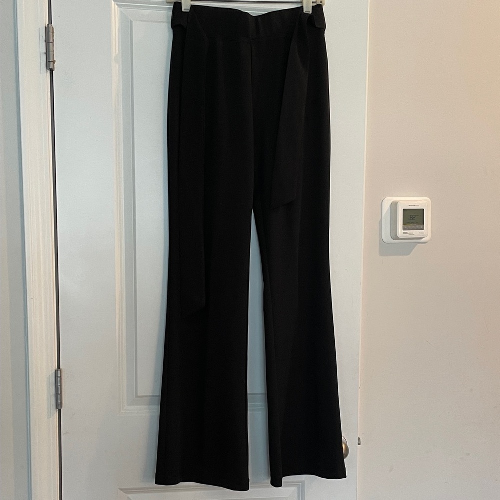 Material Girl Pants SizeM Black WideLeg Stretchy Party Formal Feminine Career